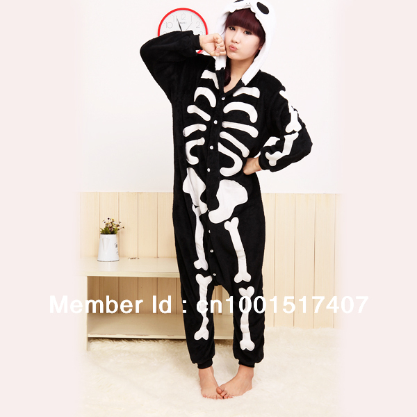 Hoodies Costume Cosplay Sleepwear Skull Unisex Adult Kigurumi Pajamas Pyjamas