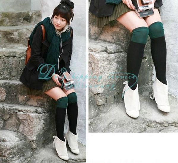 Hot 10 pairs fashion color rendering length was knee-high socks long tube stocking