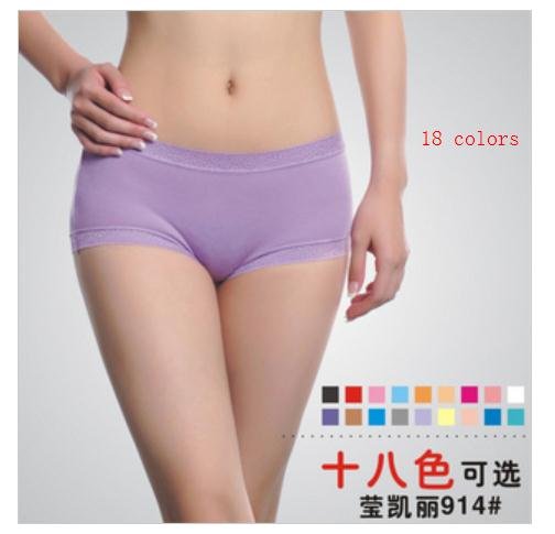 HOT 18 colors women bamboo fiber waist briefs women sexy healthy underpants high quality panties 914# A09