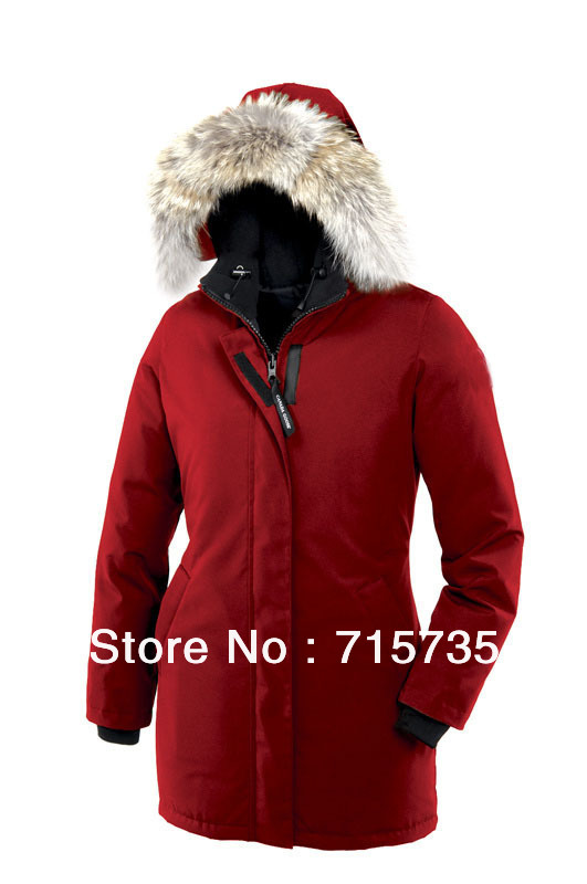 Hot 2012 Canada GS Women's Victoria Parka down jackets coats Real Raccoon fur collar Winter warm 5cols Free shipping