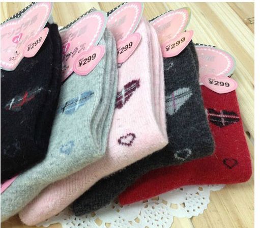 Hot!!! 2012 New arrival Free shipping 12pairs/lot Thick Wool Socks Women Winter(Random mix send styles)