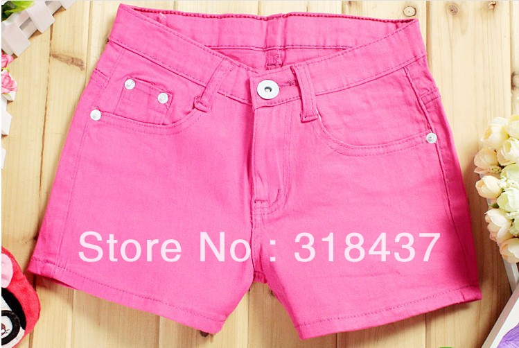 Hot 2013 Women's Casual Candy Color Elastic Shorts