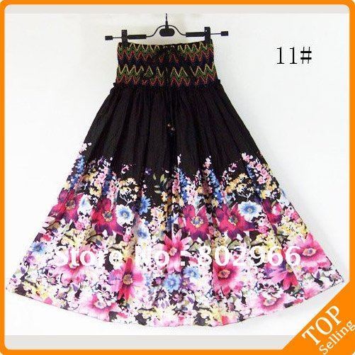 Hot!!! Bohemian women fashion lady summer dresses vintage skirts!! Free Shipping yyc11# black