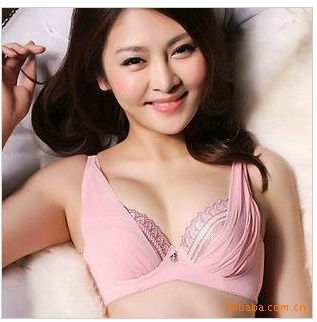 Hot bra model body thin round-up ladies bra glass yarn bra AB cup