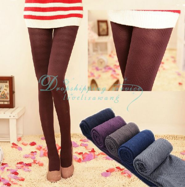 Hot Fashion women leggings sexy diamond-shaped lattice jacquard pantyhose