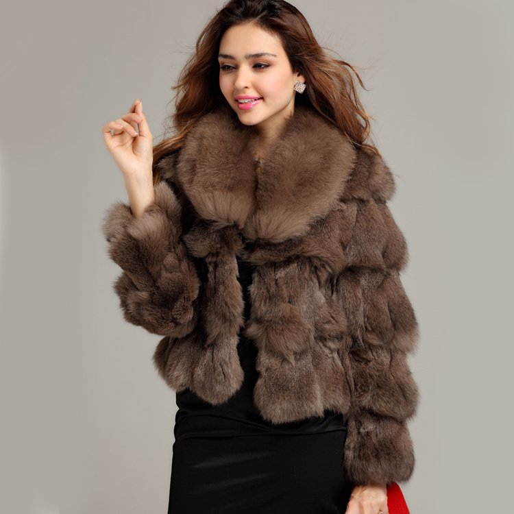 HOT*FOX FUR COAT/JACKET ELEVEN COLOURS AVAILABLE *EMS FREE SHIPPING, NO.SU-1248