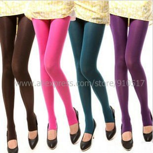 [HOT] Free Shipping (10 colors/lot) Ladies' Velvet Opaque Pantyhose Tights Stockings Leggings Pants