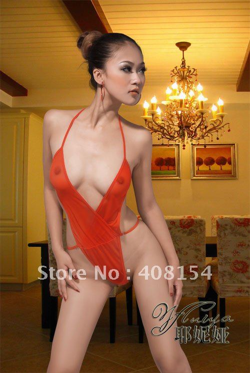 Hot!!Free Shipping 1Pcs/Lot Adult Sexy Lingerie Lady Sexy Underwear Sexy Costumes Sexy Teddy Red Screen Cloth Overall Set X3135