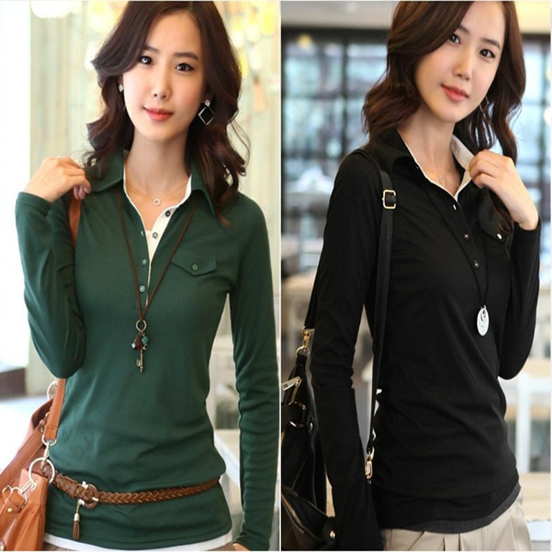 hot free shipping 2012 autumn and winter women all-match basic polo wool knitted shirt long-sleeve T-shirt Women slim