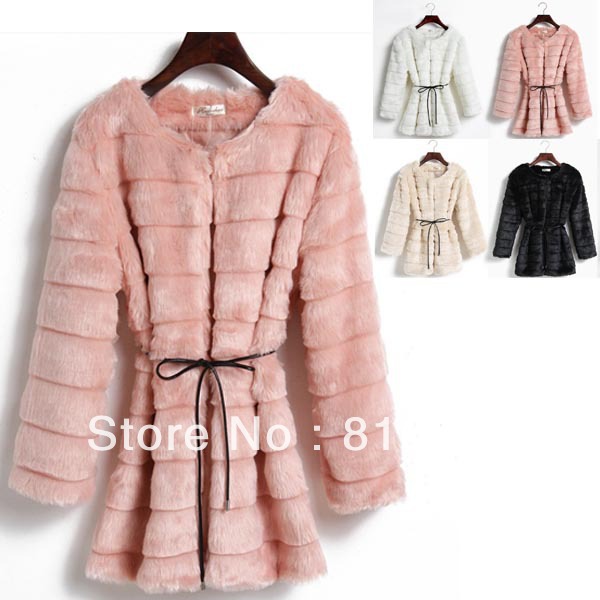 HOT!Free shipping 2012 new women's winter clothing wool-like fur coat Faux Fur  feather thickening coat ladies fashion outewear