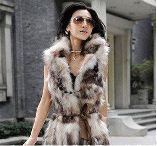 HOt! Free Shipping to EMS women's GenuineFox fur vest/fashion/retail/female TF029