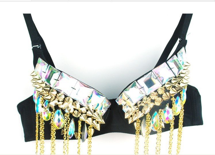 Hot!New Sexy Women Party Disco Tassel Bra  Punk Dance  Bra Free Shipping