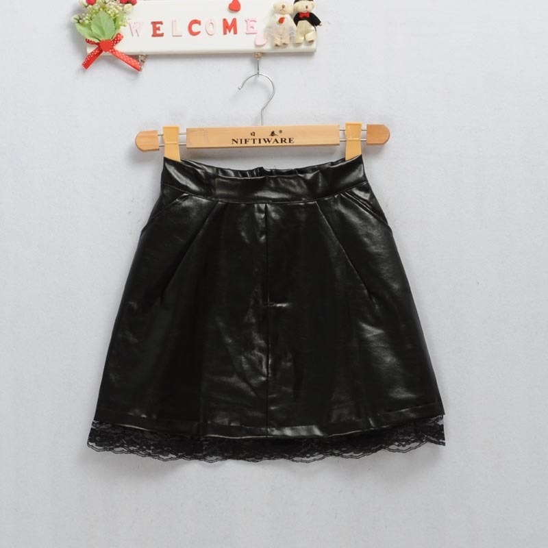 hot! Quality! hot sale! Milk women's fashion sweep lace decoration leather bud skirt slim hip skirt half-length short skirt