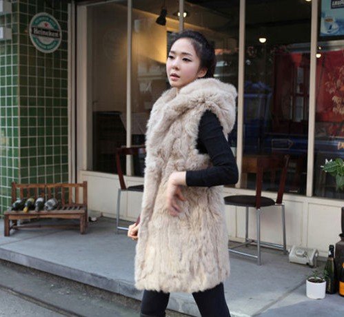 HOT rabbit fur vest/gilet/lady's fur coat/fur jacket,wholesale & retail*free shipping