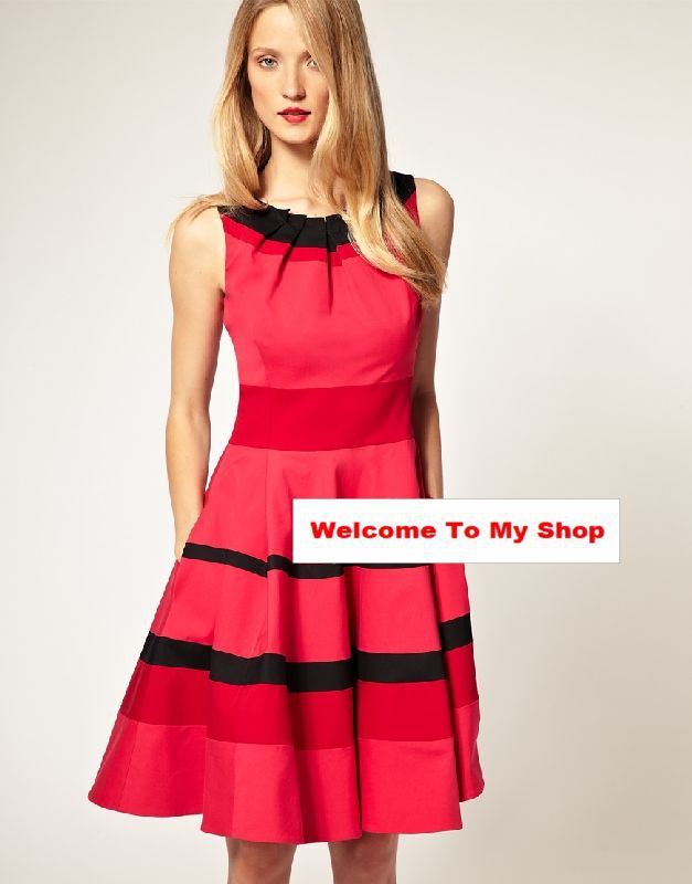 Hot!! / Retail 2013 New  Fashion Autumn new The ladies temperament hit the color stripes elegance dress skirt dress