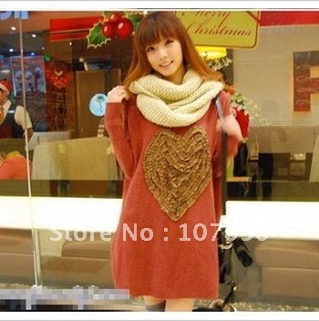 Hot sale Autumn Winter Love Loose bat sleeve Maternity Sweater Pregnant women sweaters 4 color #YZM07