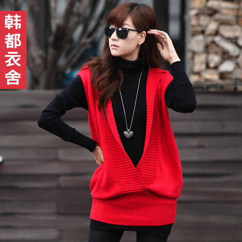 hot sale! autumn winter    women's pullover with a hood sleeveless sweater dl0131 for christmas MEETING