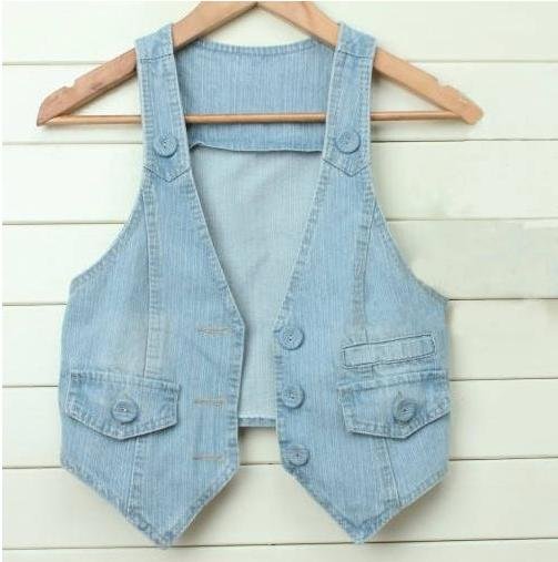 Hot Sale Classic Women Denim Vest Coat Fashion Jeans Free Shipping + Wholesale 1pc/lot