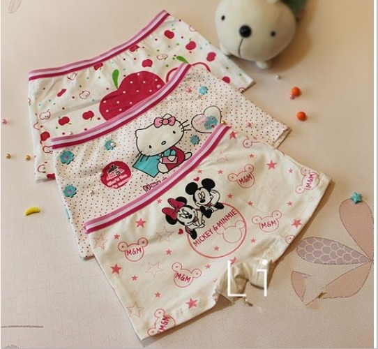 Hot sale cotton cartoon briefs underpants panties girls baby under drawers 680001 Free Ship