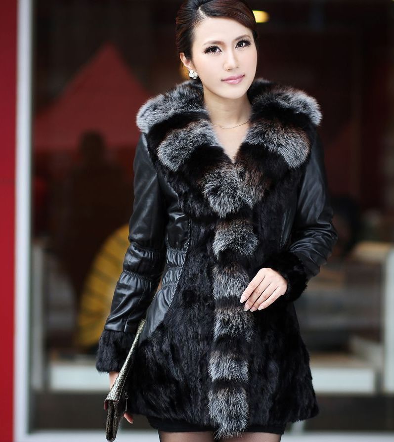 hot sale ! EMS free shipping. 2012 fox fur medium-long fight mink fur outerwear sheepskin leather clothing