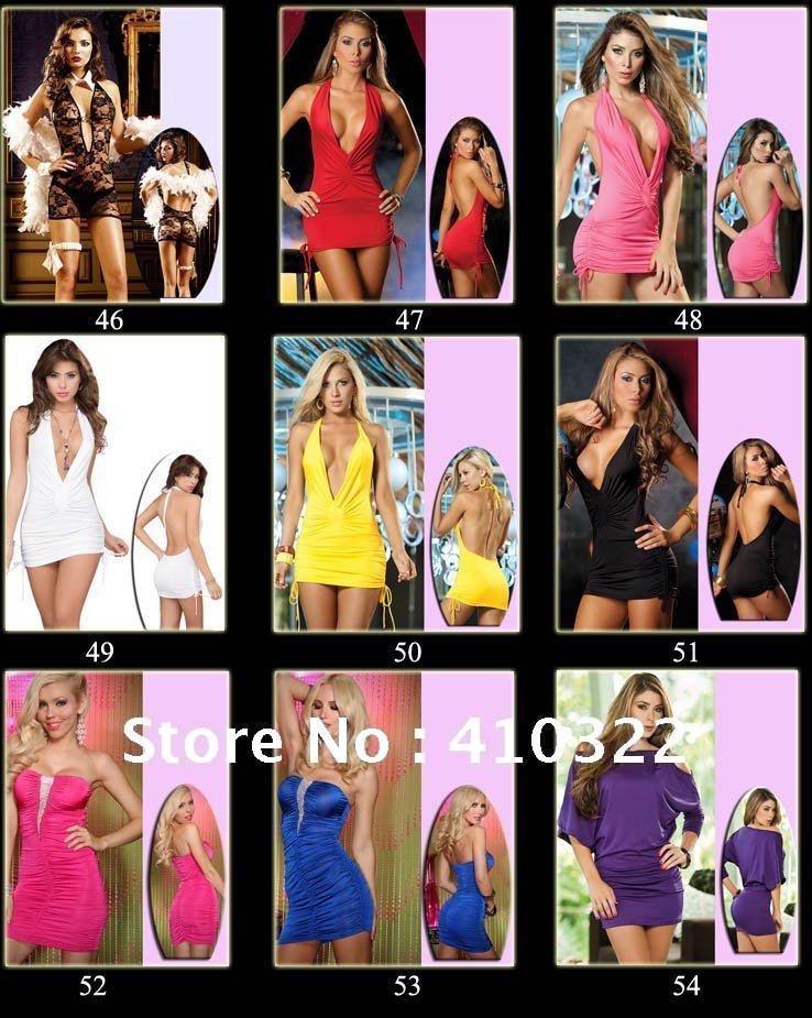 Hot Sale Fashion Sexy Dress Lady Club Wear Women Casual Dresses Stretch Spandex Lingerie With G-string Free Shipping MOQ 1 Pcs