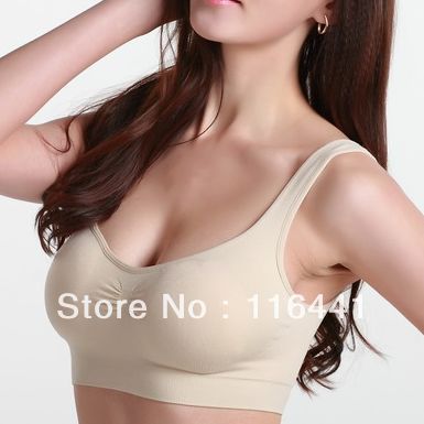 Hot sale!!! Free shipping high quality lady bra seamless one-piece padded women top gym