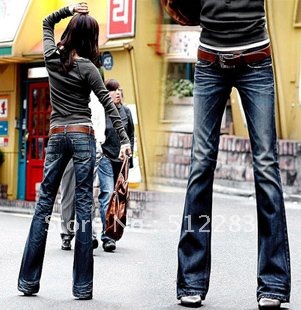 Hot Sale!Free shipping/jeans woman/Bell-bottoms jeans in winter/3068