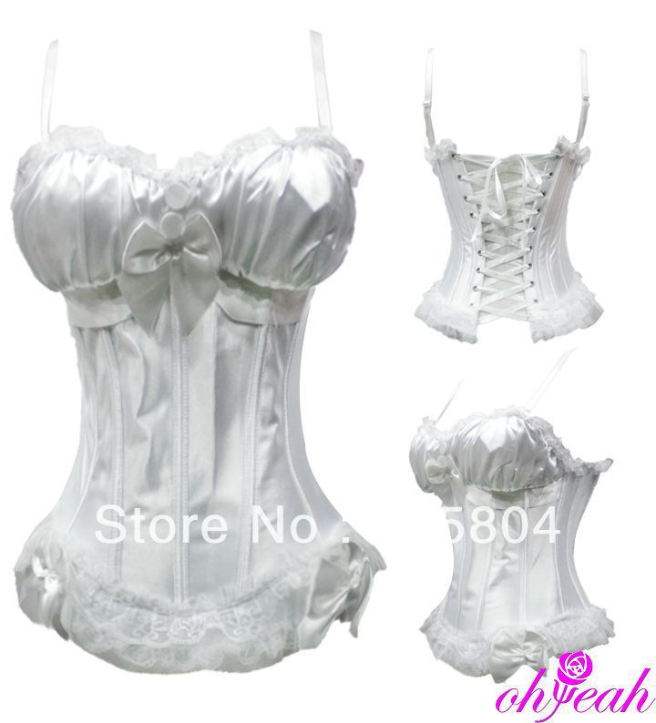 Hot sale free shipping retail and wholesale women's corsets body shaper white bustier A27322