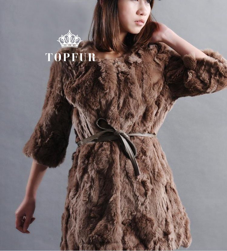 Hot Sale!Free Shipping to EMS Genuine rabbit fur coat /   Fashion/Laddies'  fur outwear TF056