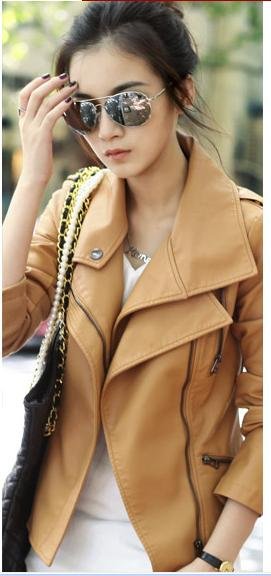 Hot Sale! Free shipping/women clothing 2012/coats for woman/Design Slim Shorts Outwear/Motorcycle leather jacket/1155