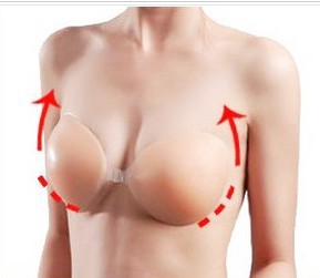 Hot Sale High Quality Thicker Invisible Self-Adhesive Strapless Silicone Breast Bra Underwear Free Shipping