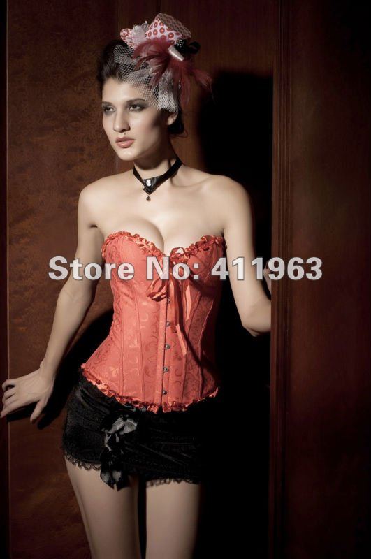 Hot Sale Lace Corset, Burlesque Lingerie with G-string,underwear+Low price + Free Shipping WZL1