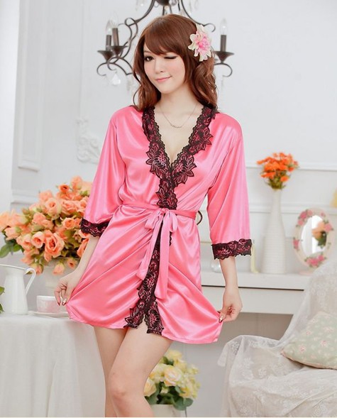 Hot sale! lace fashion ladies pajamas underclothing silk sexy sleepwear+pantis free shipping