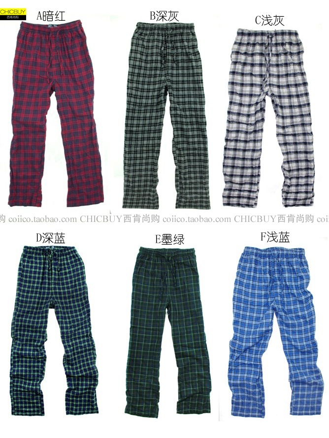 hot sale newest arrive Nautica 100% cotton male derlook plaid pants 100% cotton autumn and winter male trousers free shopping