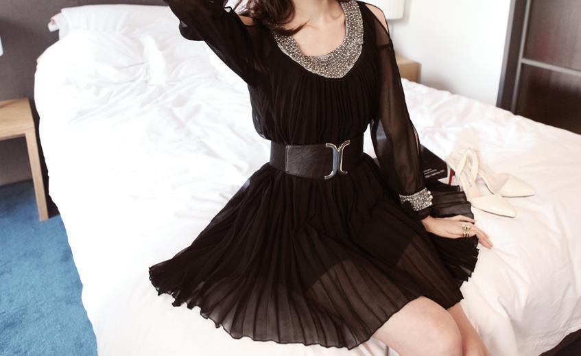 hot sale one-piece dress leuconostoc aesthetic princess chiffon pleated skirt all-match excellent quality Dresses WYL060