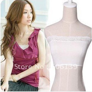 hot sale!Princess style/ sexy/ Lace cotton wrapped chest Shapers,black,white 10pcs/lot free shipping