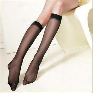 HOT SALE PROMOTIONAL PRODUCTS WOMEN'S FASHION NEW BLACK SHEER KNEE HIGH SOCKS 30 GRAM/PAIR