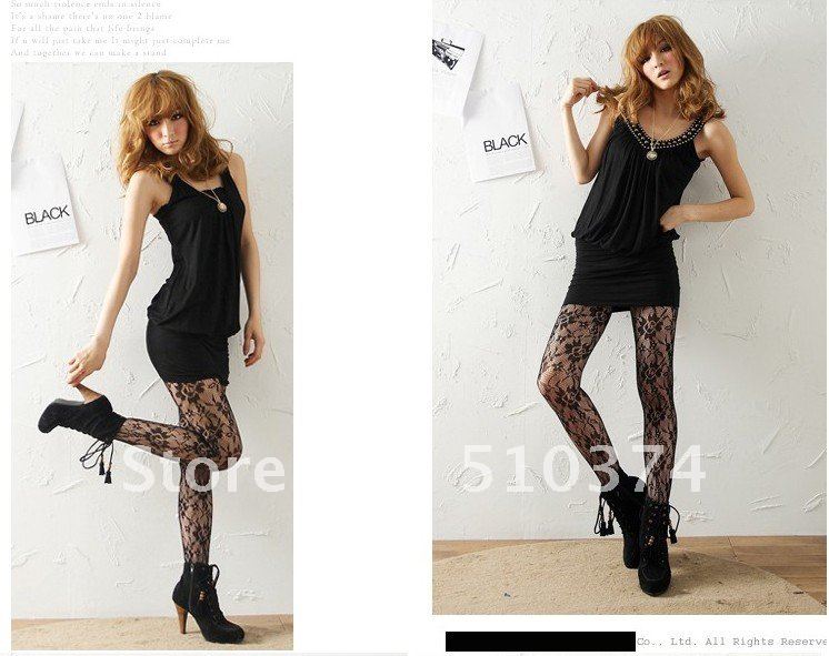 Hot Sale Rose Style Fishnet Pantyhose Women Sexy Tights Stretch Mesh filar socks 5PC/LOT Retail & wholesale