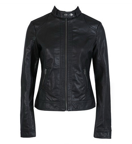 Hot Sale single Pimkie washed PU leather motorcycle jacket Slim female short paragraph leather large size wholesale