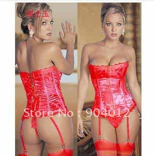 Hot Sale Strapless Sexy Lingerie Corset & Bustier,Sexy Lingerie,S,M,L,XL,Drop (Black Red White) Free Shipping