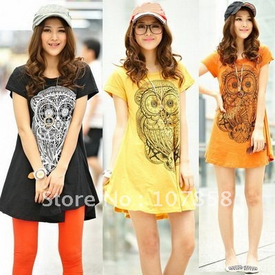 Hot sale Summer OWL  short sleeve Maternity T-shirt Maternity sweater Pregnant women sweater 3 COLORS #U3197