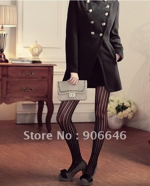 Hot Sale Vertical stripes Pantyhose Women Sexy Tights Stretch Mesh 10PC/LOT Retail & wholesale