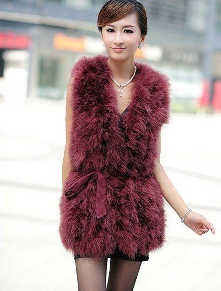 Hot Sale Woman Turkey Feather waistcoat Genuine feather Vest -Long Vest /women warm in winter/ FOUR colors EMS Free Shipping