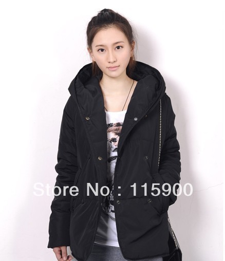 Hot Sale ! women's medium-long thickening cotton-padded jacket with a hood