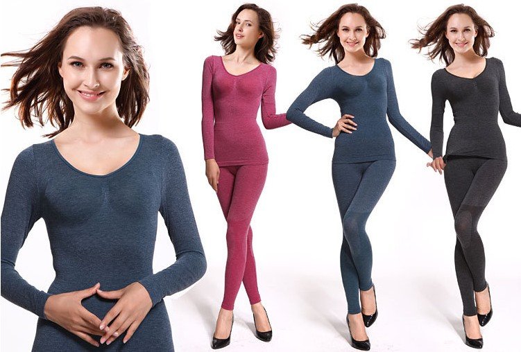 Hot Sale Women's Modal Seamless Bodybuilding Thermal Underwear Suit,Body Shaping Clothing,Free Shipping