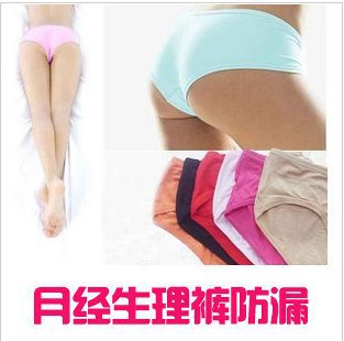 Hot Sales! Free Shipping Cute Physiological Underpants ,Menstrual Period Leakproof Physiological Underwear HZX0003-1