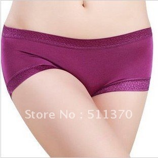 HOT Sales Free Shipping Popular pure modal of waist bud silk non-trace ladies underwear wholesale