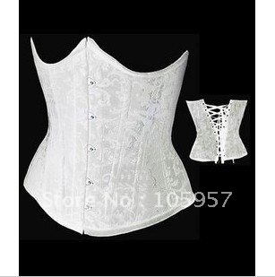 Hot sell,100% New,Cincher Underbust Corset White body lift shaper,corset bustier with three color,wholesale+retail,free shipping