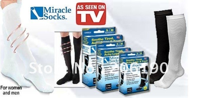 Hot sell 220pcs/lot Miracle socks magice socks Beautiful leg socks Anti Fatigue Compression Socks As Seen On TV