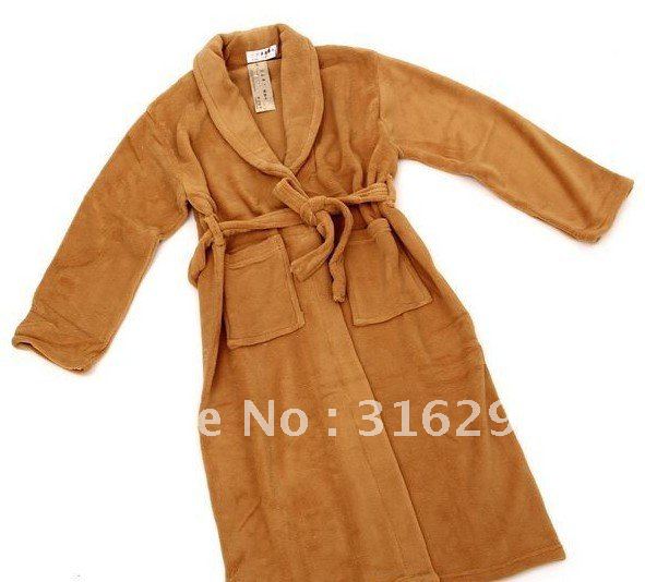 hot sell coral fleece bathrobe sleepwear nightgown free shipping